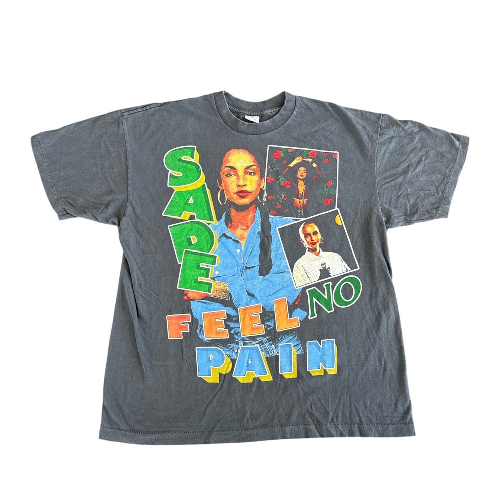 Vintage Sade Feel No Pain Love Deluxe 90s R&B T-Shirt Black Size XL REPRINT